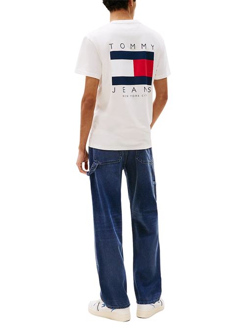 T-shirt bianca in cotone Tommy Jeans | DM0DM21910YBL